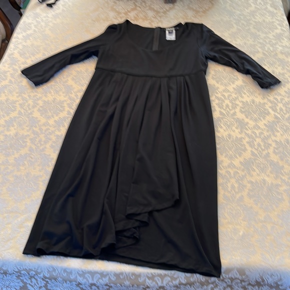 DKNY black knit midi dress - Picture 5 of 11